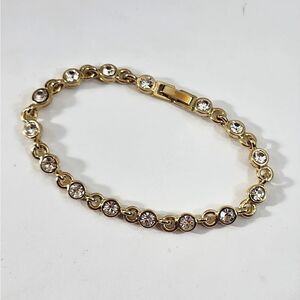 Beatific crystal stone tennis bracelet